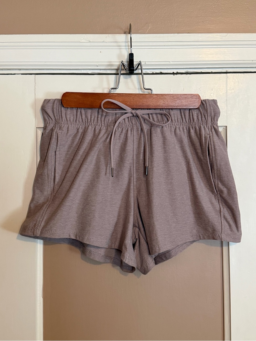 Athletic Works Women's Drawstring Lounge Shorts - Taupe